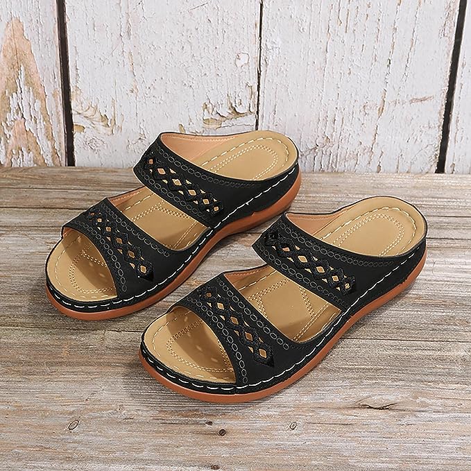 Women's Orthopaedic Sandals with Thick Cushioned Sole and Arch Support