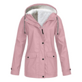 Women's Windproof Hooded Rain Jacket with Adjustable Hood