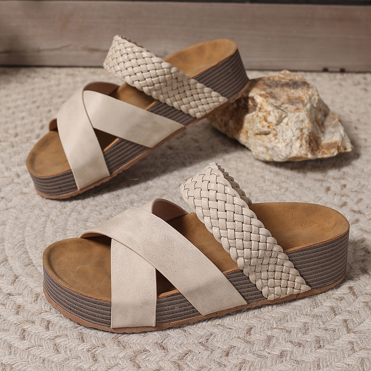 Women's Orthopaedic Leather Sandals with Non-Slip Sole