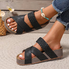 Women's Orthopaedic Leather Sandals with Non-Slip Sole