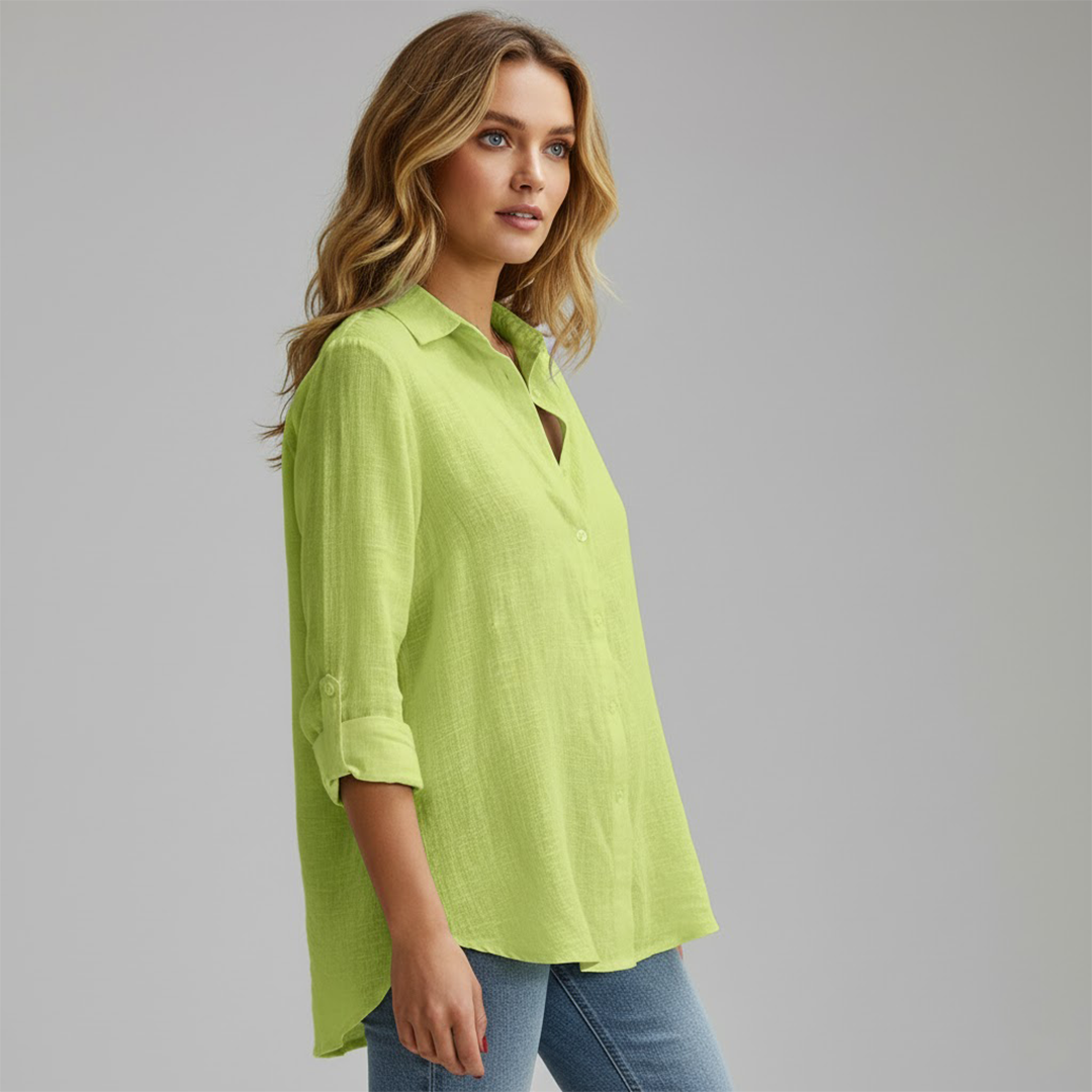 Women’s Button-Down Long Sleeve Blouse Shirt