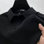 Men's Breathable Moisture-Wicking Polo Shirt with Button Placket