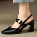 Women's Ergonomic Cushioned Heels with Extra Wide Heel