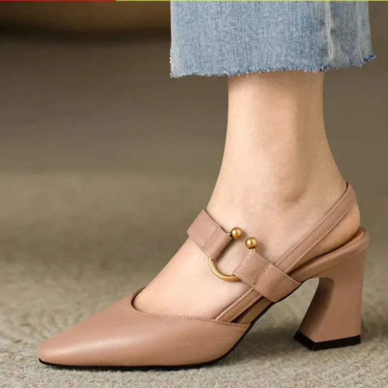 Women's Ergonomic Cushioned Heels with Extra Wide Heel