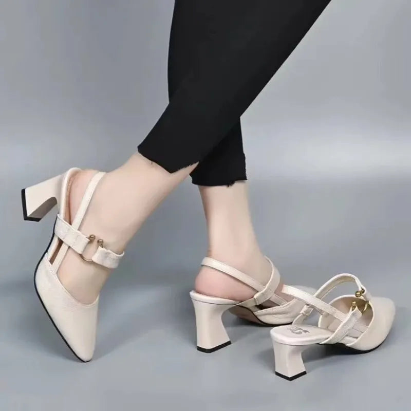 Women's Ergonomic Cushioned Heels with Extra Wide Heel