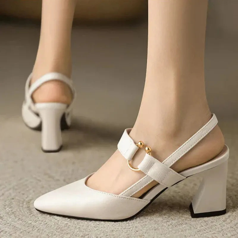 Women's Ergonomic Cushioned Heels with Extra Wide Heel