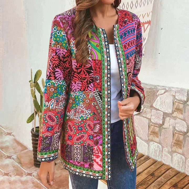 Women's Floral Print Lightweight Jacket, Plus Sizes Available