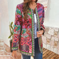 Women's Floral Print Lightweight Jacket, Plus Sizes Available