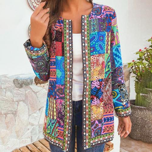 Women's Floral Print Lightweight Jacket, Plus Sizes Available