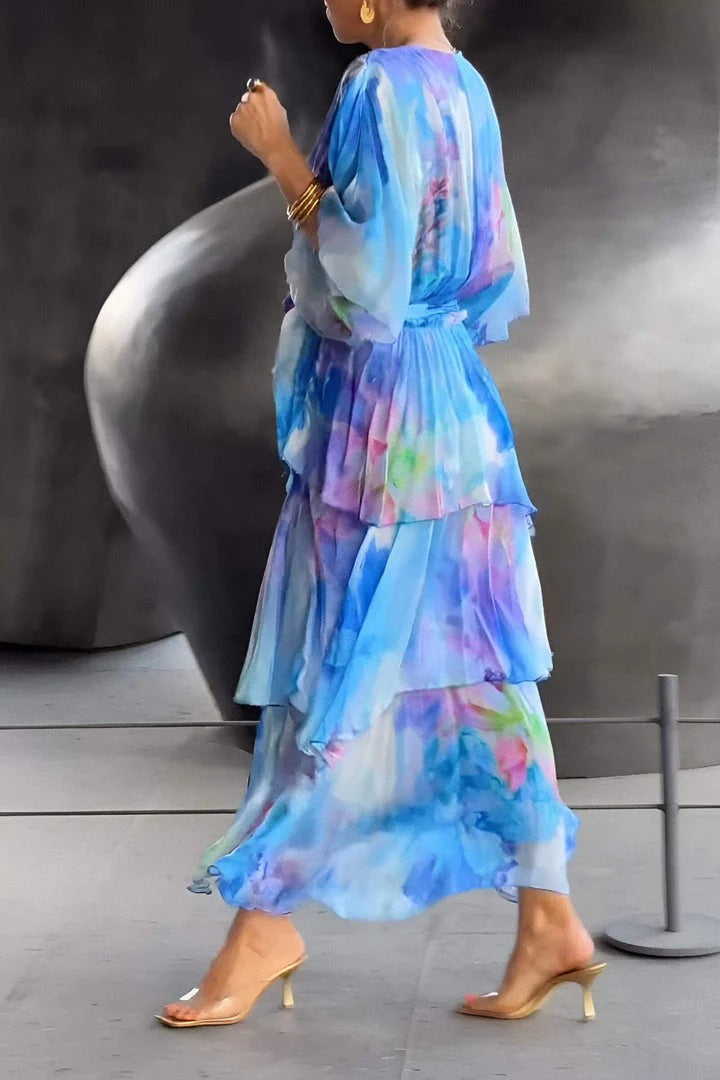 Women's Lightweight Chiffon Dress with Flowing Silhouette