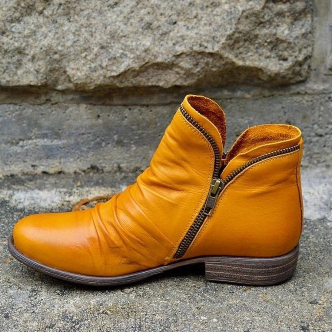 Women's Wide-Fit Orthopedic Boots with Gel-Filled Sole and 4 cm Heel