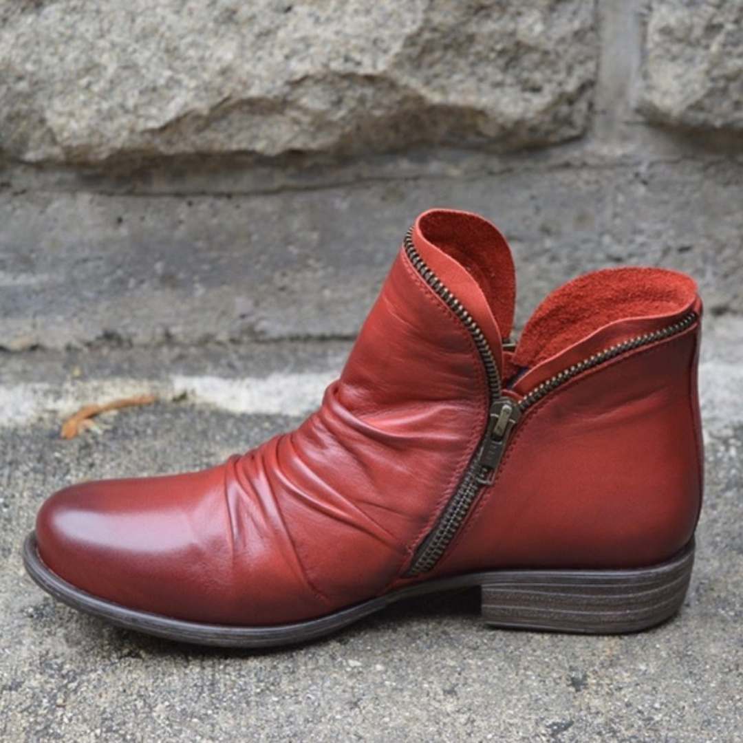 Women's Wide-Fit Orthopedic Boots with Gel-Filled Sole and 4 cm Heel