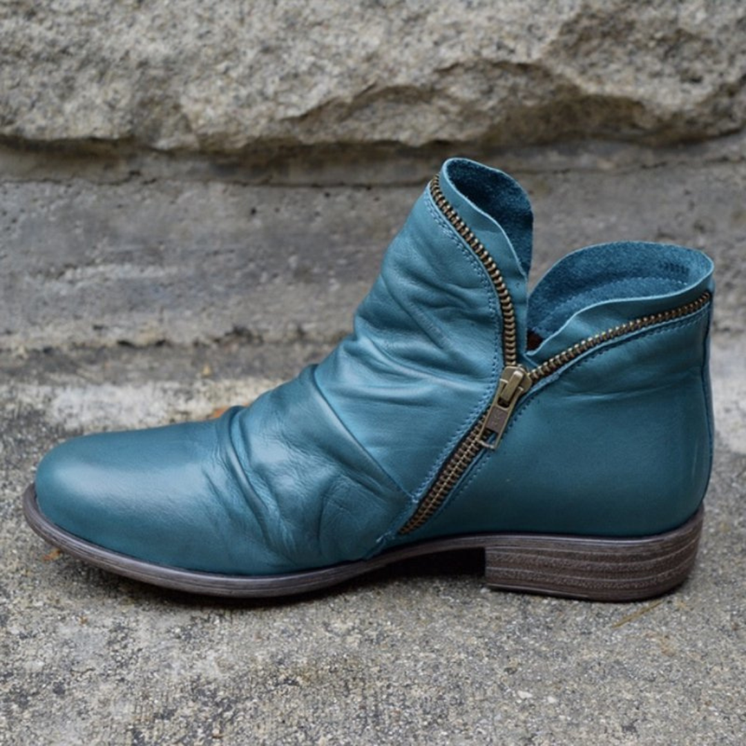 Women's Wide-Fit Orthopedic Boots with Gel-Filled Sole and 4 cm Heel