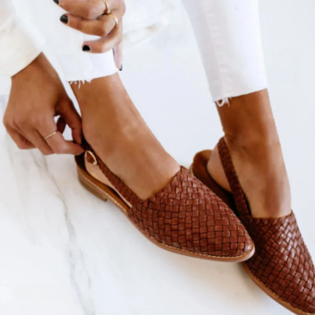 Women's Handcrafted Leather Slip-On Moccasins with Cushioned Insole