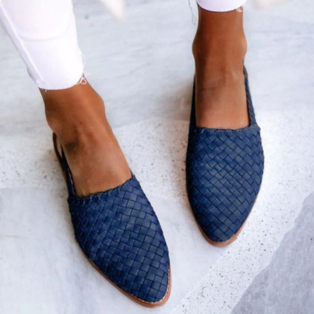 Women's Handcrafted Leather Slip-On Moccasins with Cushioned Insole