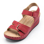 Women's Open-Toe Orthopedic Sandals with Wedge Heel and Gel Sole