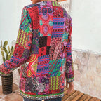 Women's Floral Print Lightweight Jacket, Plus Sizes Available