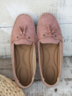 Women's Cushioned Loafers with Bow Detail and Non-Slip Sole