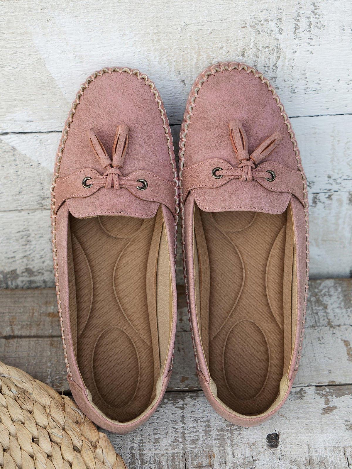 Women's Cushioned Loafers with Bow Detail and Non-Slip Sole
