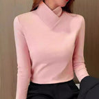 Women's Soft Tailored-Fit Turtleneck Top with Sleek Lines
