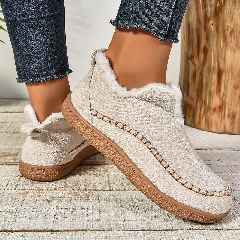 Women's Orthopedic Ankle Boots with Faux Fur Lining and Non-Slip Sole