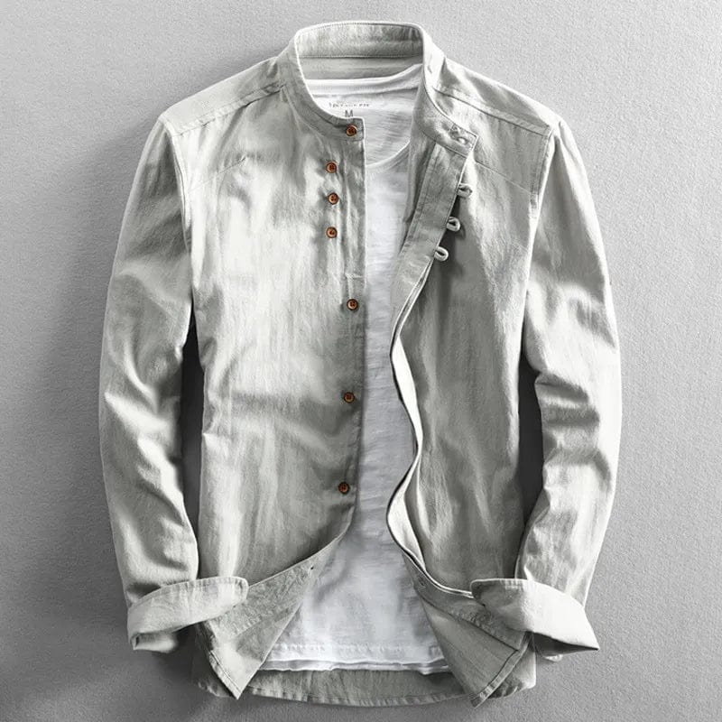 Men's Japanese-Style Shirt with Katana-Inspired Print
