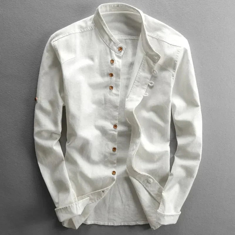 Men's Japanese-Style Shirt with Katana-Inspired Print