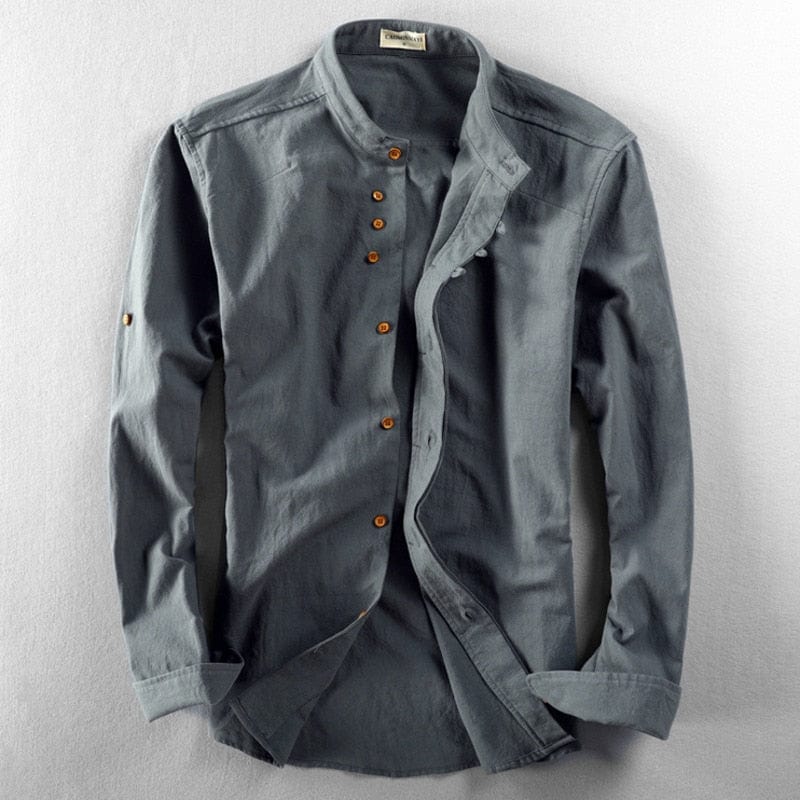 Men's Japanese-Style Shirt with Katana-Inspired Print