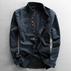 Men's Japanese-Style Shirt with Katana-Inspired Print
