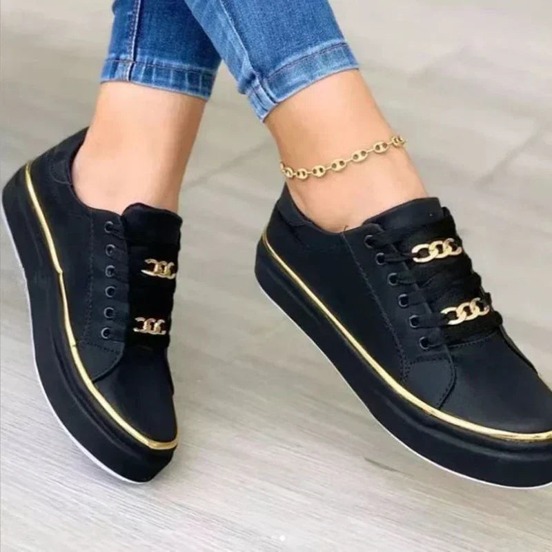 Women's Arch-Support Orthopedic Shoes with Anti-Slip Sole and 4 cm Heel