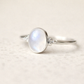 Aluna maansteen ring 925 zilver