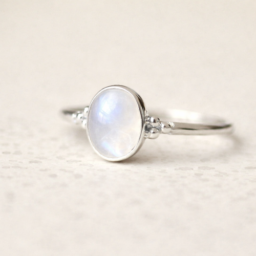 Aluna maansteen ring 925 zilver