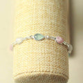 Aurea maansteen rozenkwarts chalcedoon armband 925 zilver