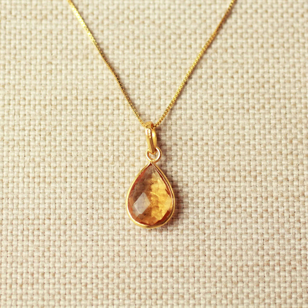Aurelia citrien ketting van gold-plated 925 zilver