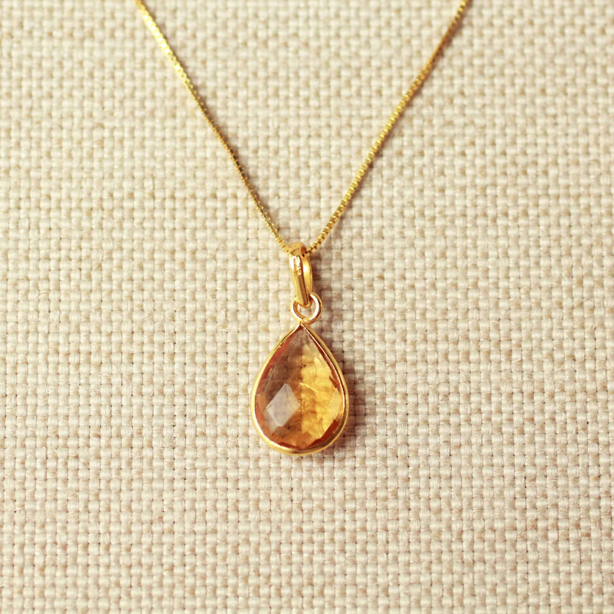 Aurelia citrien ketting van gold-plated 925 zilver
