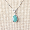 Azalea amazoniet ketting 925 zilver
