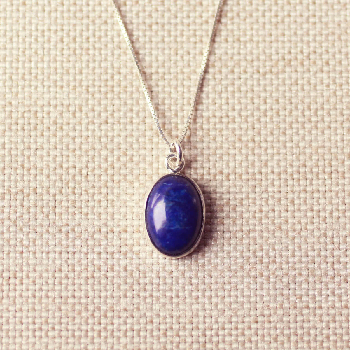 Azuris lapis lazuli ketting 925 zilver