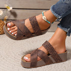 Women's Orthopaedic Leather Sandals with Non-Slip Sole