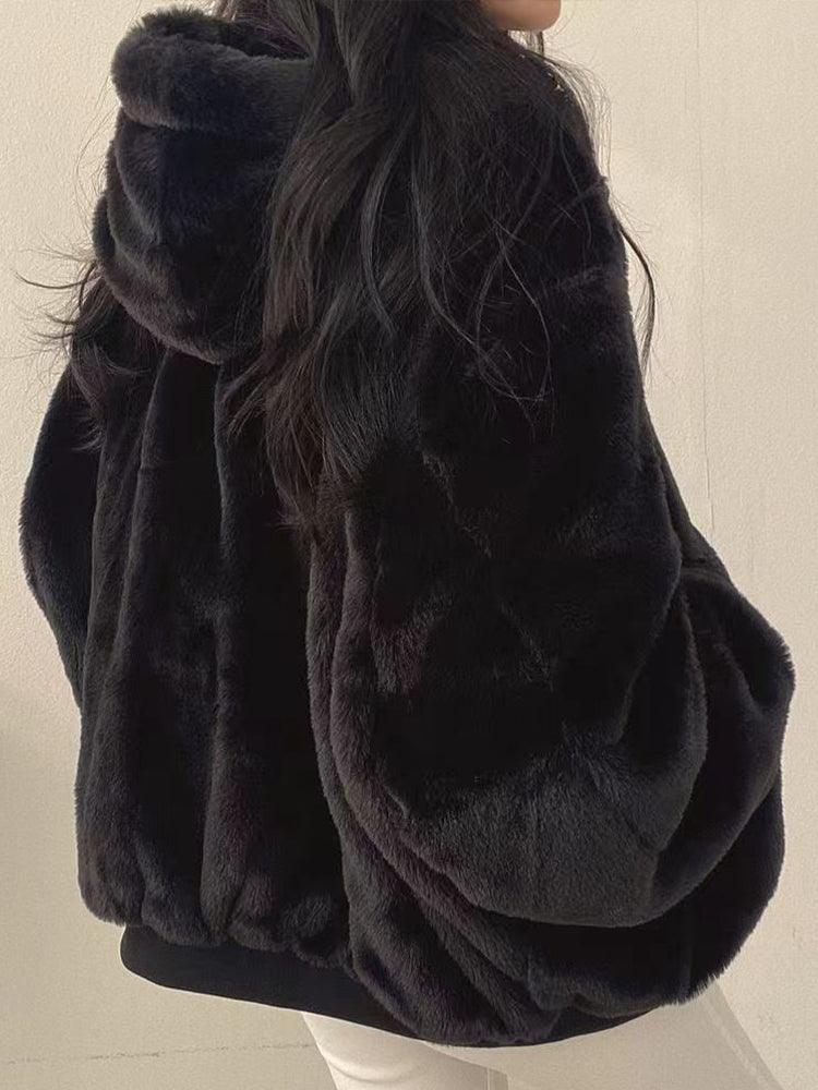 Women's Oversized Relaxed-Fit Bomber Jacket with Clean Shape