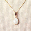 Maansteen ketting van gold-plated 925 zilver