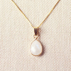 Maansteen ketting van gold-plated 925 zilver