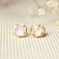 Lunelle maansteen oorknoppen 925 zilver gold plated