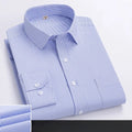 Men's Cotton Dress Shirt Long Sleeve Business Office - Light Blue