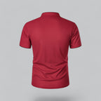 Men's Cotton Mandarin Collar Three-Button Polo Shirt