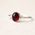 Rubia granaat ring 925 zilver