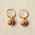 Sahara tijgeroog oorringen 925 zilver gold plated
