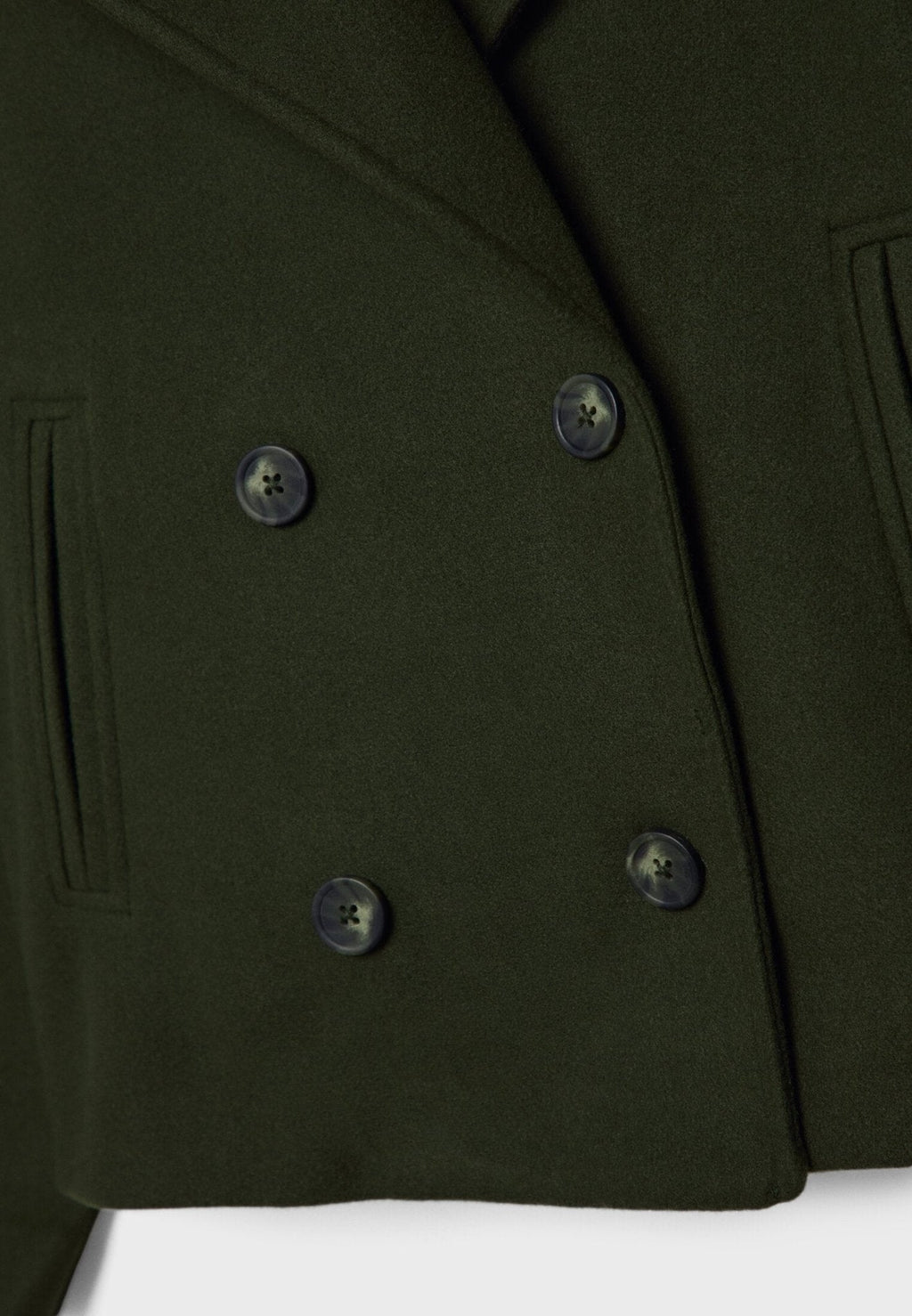 Women's Tailored Cropped Double-Breasted Jacket with Lapels