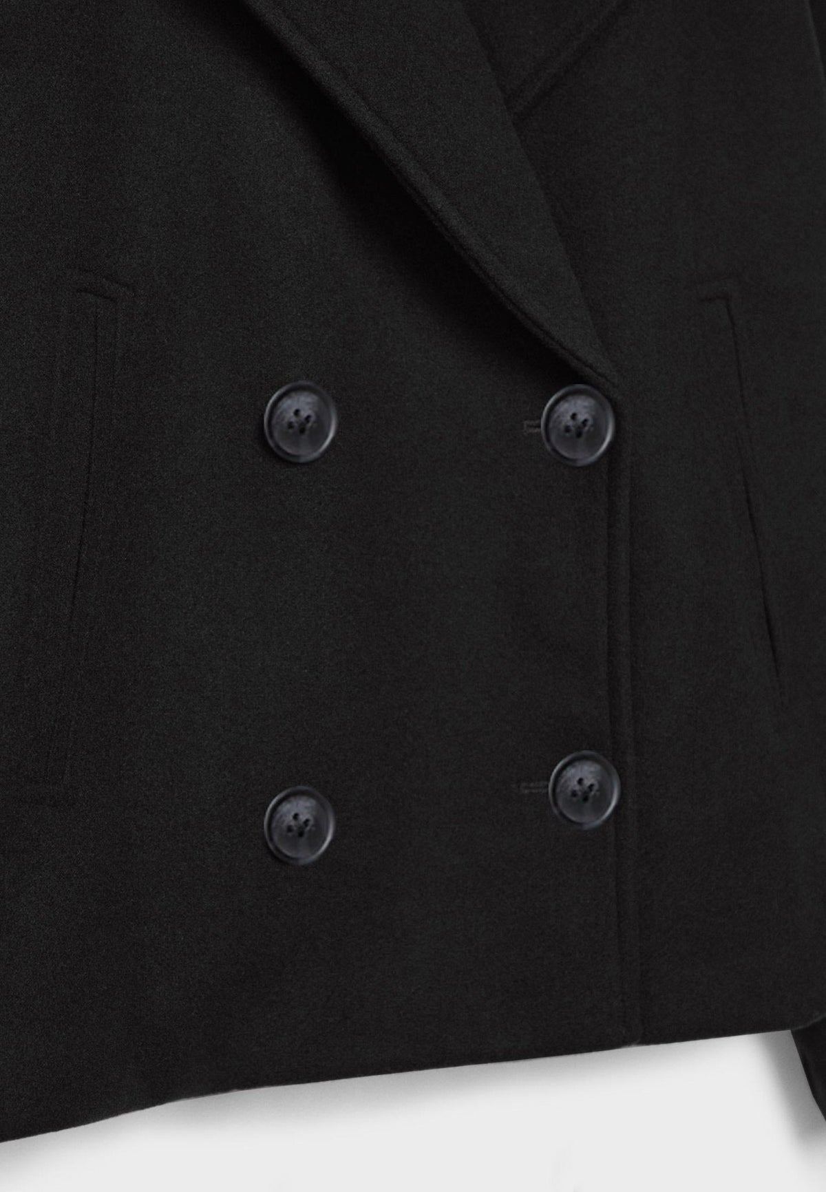 Women's Tailored Cropped Double-Breasted Jacket with Lapels