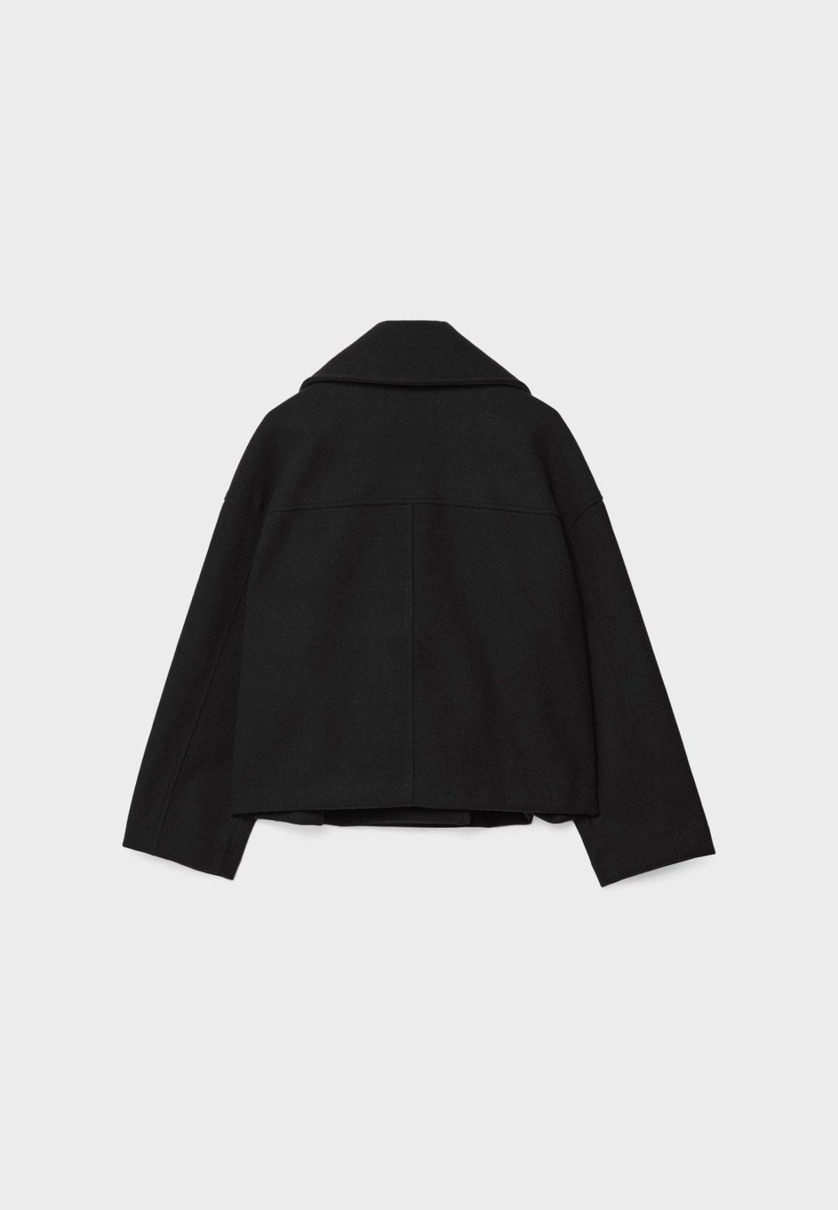 Women's Tailored Cropped Double-Breasted Jacket with Lapels