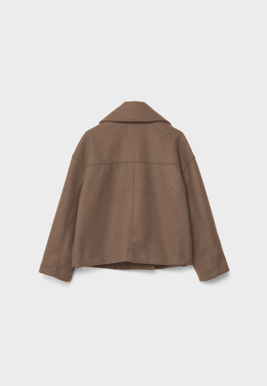 Women's Tailored Cropped Double-Breasted Jacket with Lapels